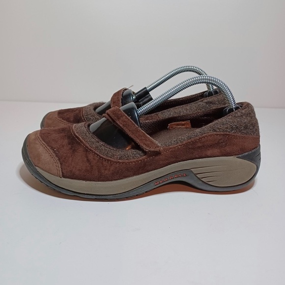 WOMENS MERRELL ENCORE EMME MARY JANE SHOES SZ 6 Brown - Picture 1 of 10